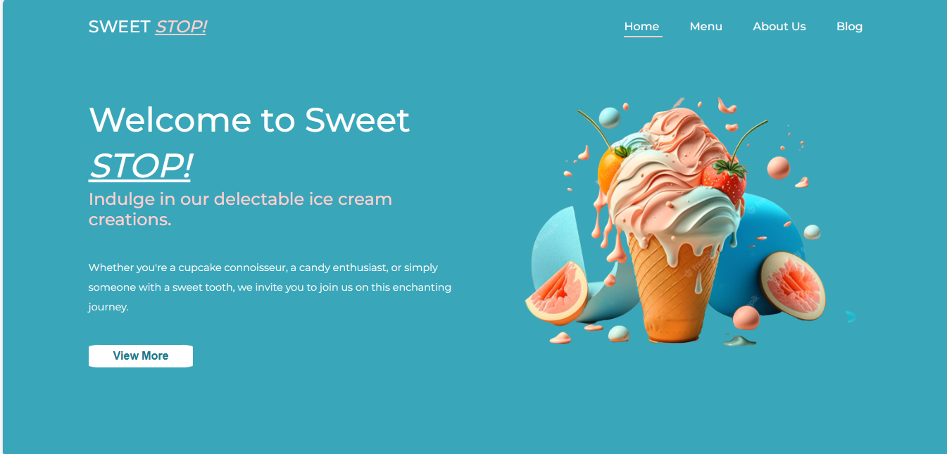 Landing Page – Sweet Stop